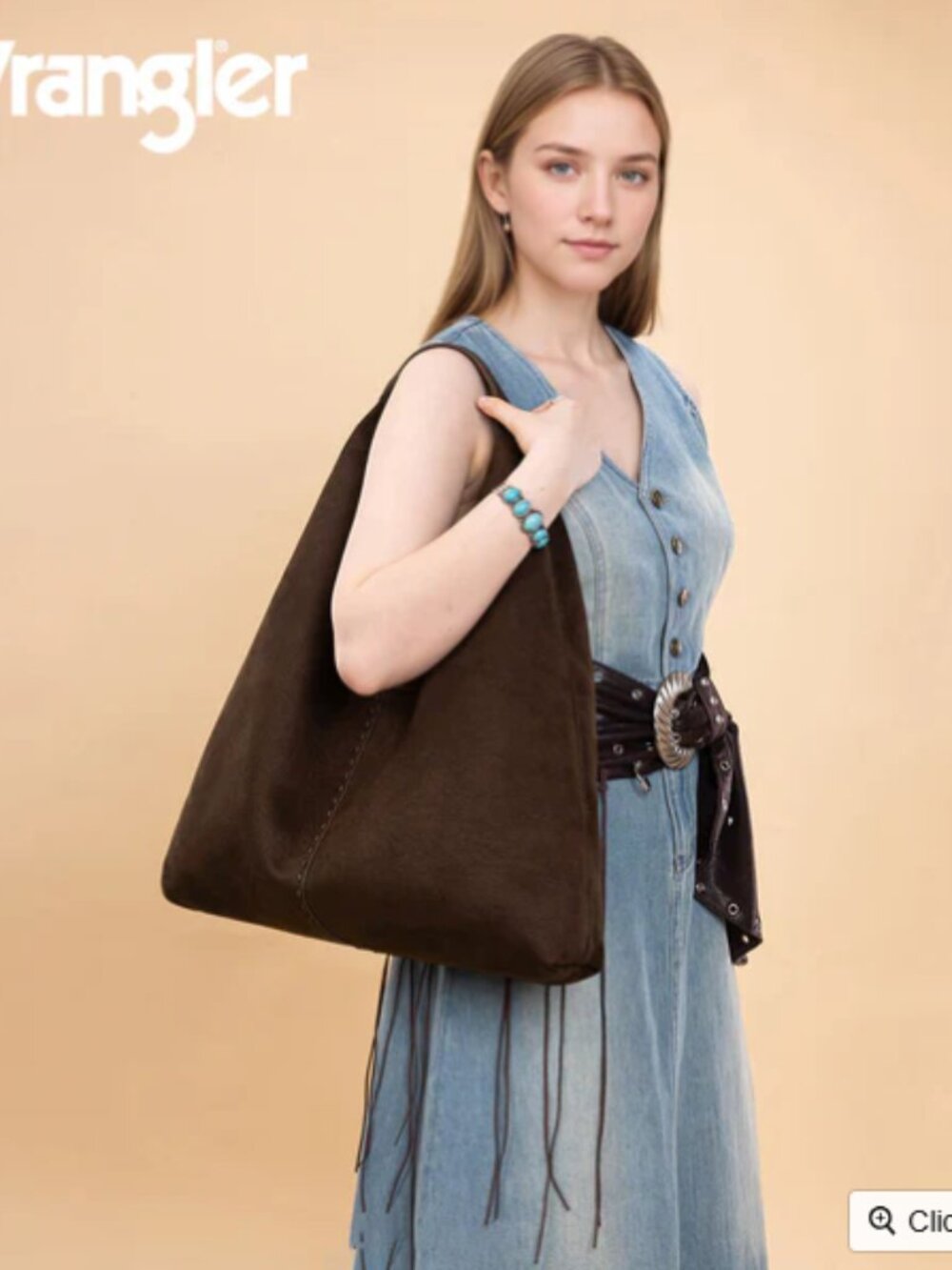 Wrangler Slouchy Hobo Bag-Coffee/Brown NWT